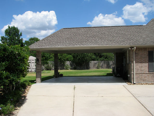Empty Carport Made by Home Remedy
