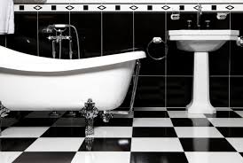 The decision to go black and white in this bathroom is timeless.