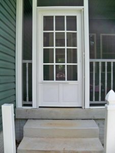A storm door can be one of many green summer renovations to help save energy and money.